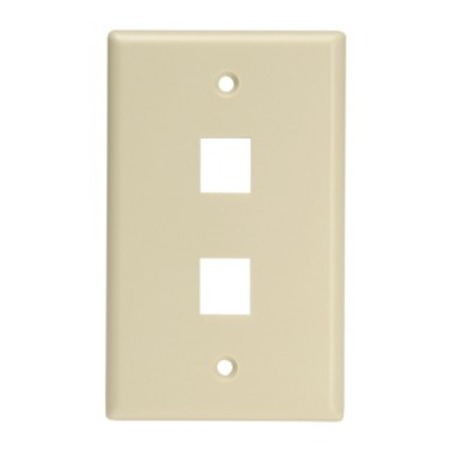 LEVITON Wallplates Wp 2Port Sg Ext Iv 41080-2IL